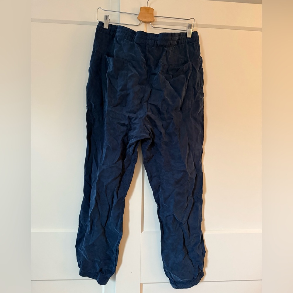 Women’s Johnny Was Dark Teal Blue Jogger Pants Sz M Athleisure Loungewear Travel - Picture 4 of 7